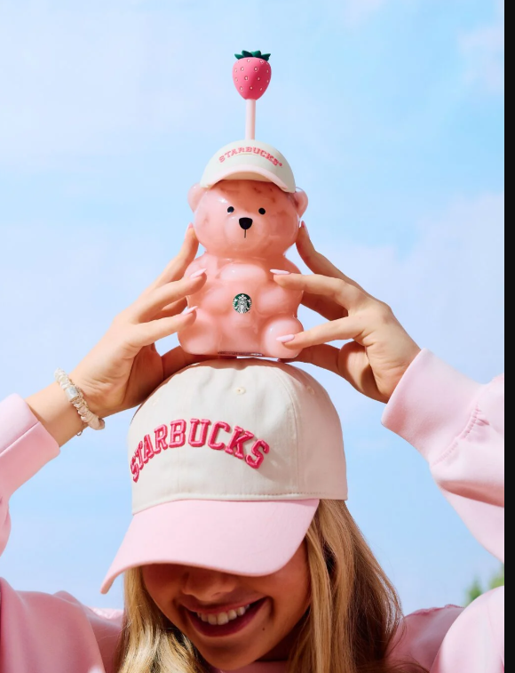 Starbucks® Pink Bearista™ Glass Cold Cup – Limited Edition Collectible