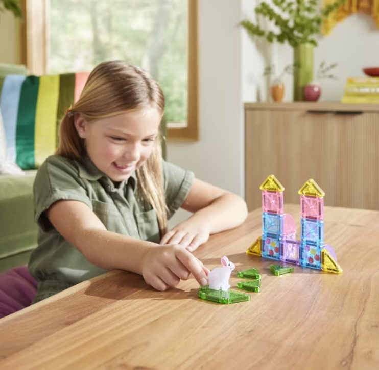 MAGNA-TILES | microMAGS Spring Garden Travel Set – 26-Piece