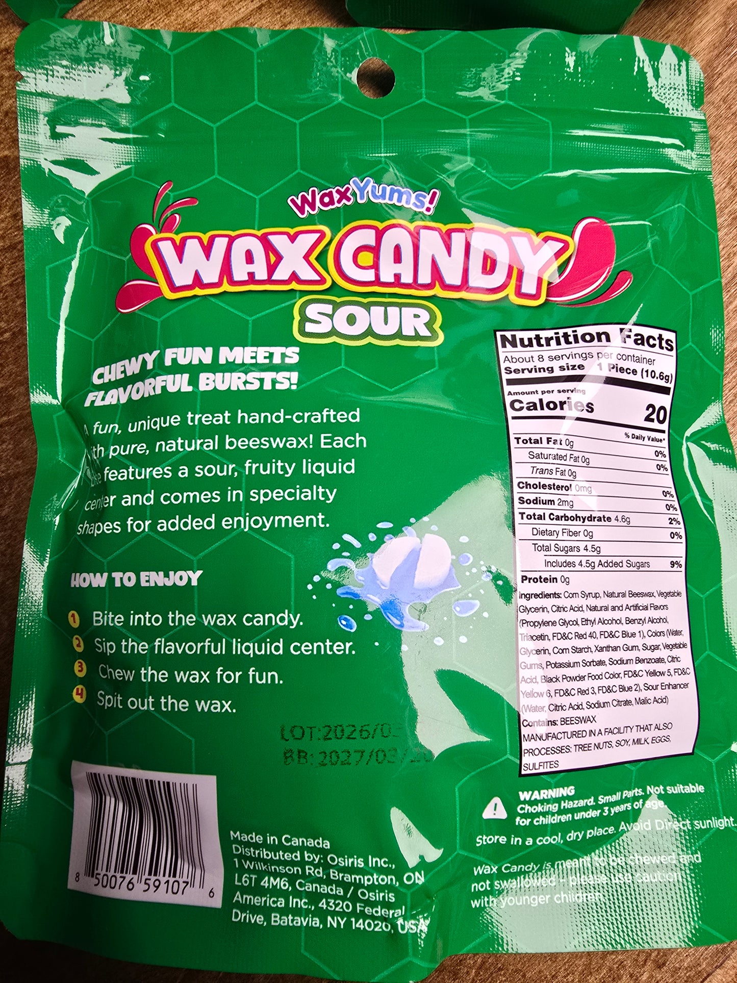 WaxYums Sour Wax Candy