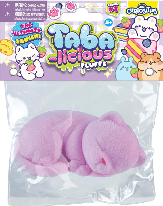 ORB Curiosities Taba-Licious Fluffs | Sleeping Kitten – Pink
