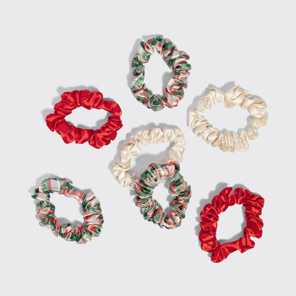 Kitsch Holiday Satin Scrunchies – 7-Piece Set