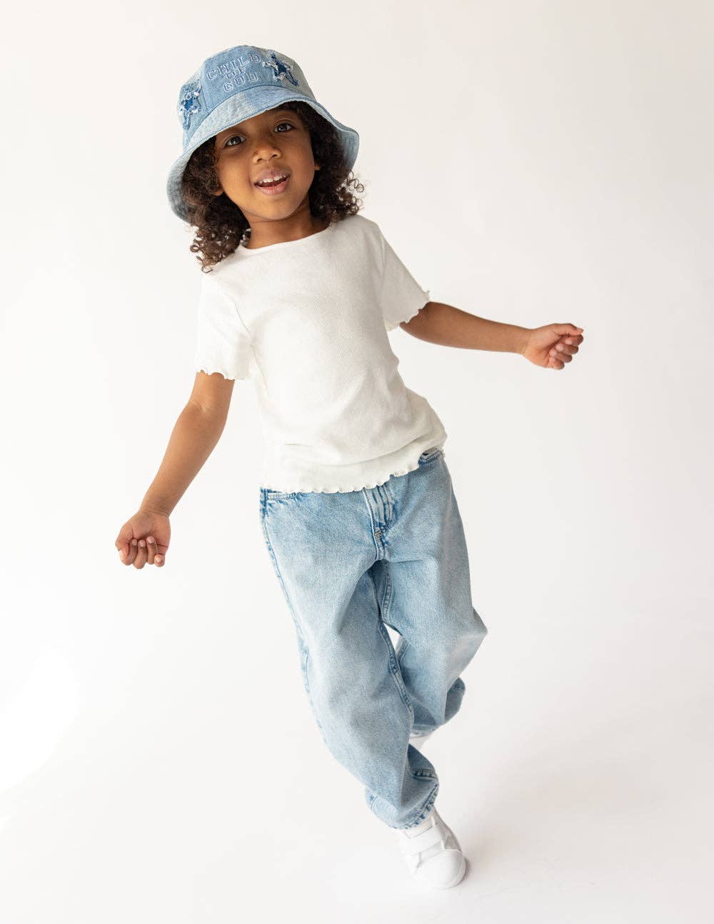Child of God Denim Kids Bucket Hat