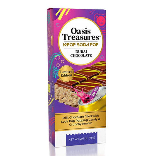Oasis Treasures Dubai Chocolate Bar – K-Pop Soda Pop | Limited Edition