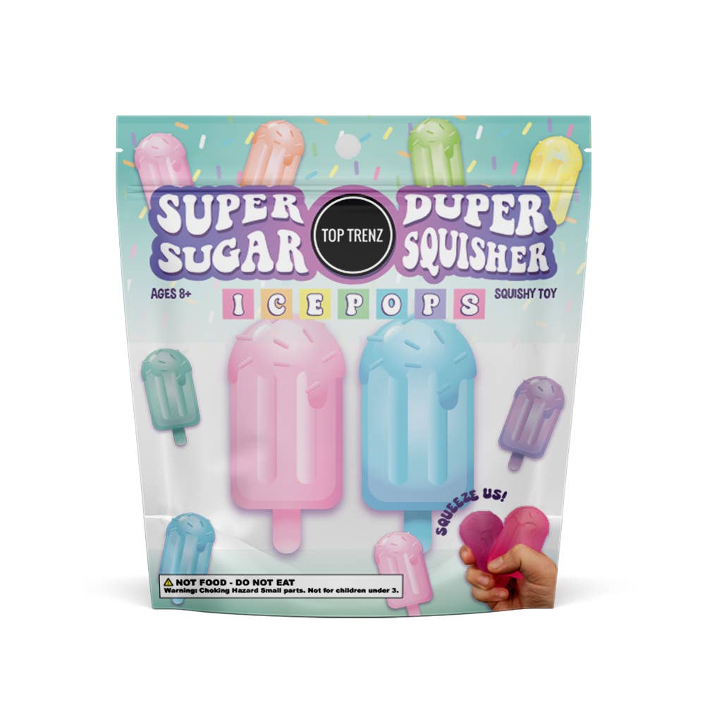 Top Trenz | Super Duper Sugar Squisher Mini Ice Pops | 2-Pack