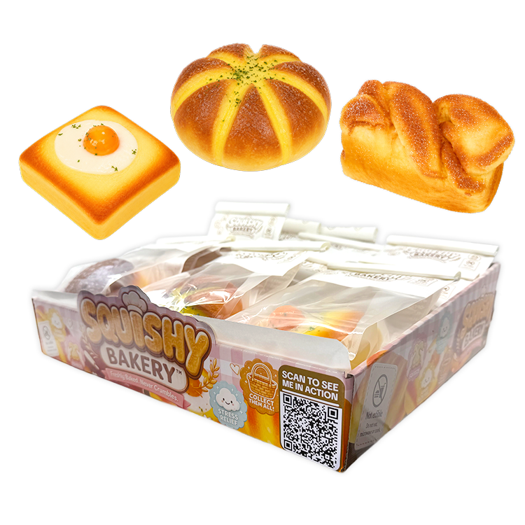 Fun Doh Bakery Slow-Rise Squishy – Kawaii Bread & Pastry Collection