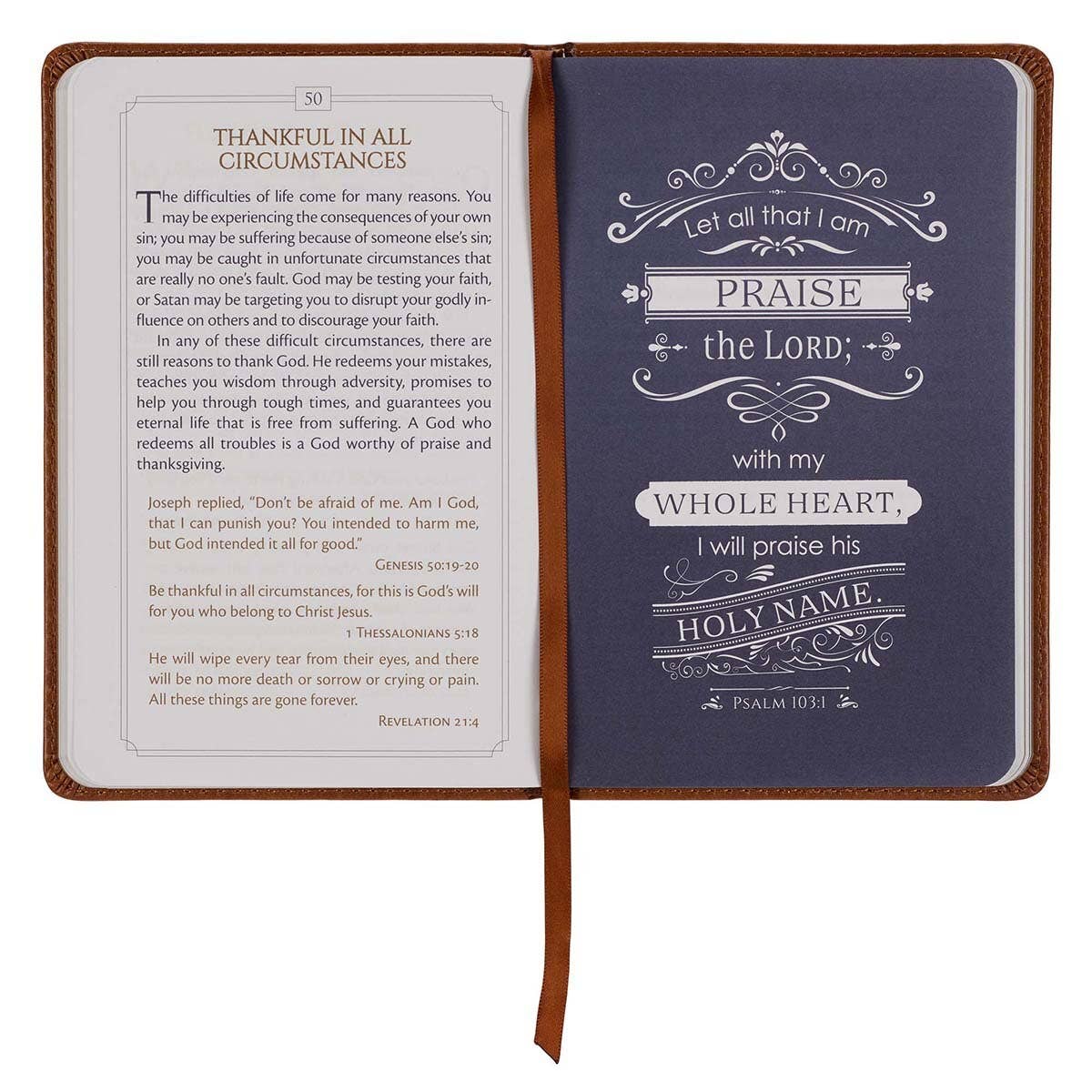 101 Devotions for Men – Tawny Brown Faux Leather Devotional