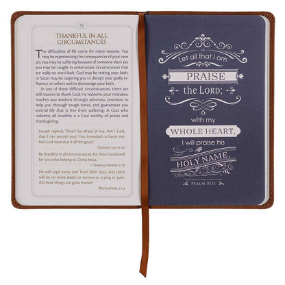 101 Devotions for Men – Tawny Brown Faux Leather Devotional