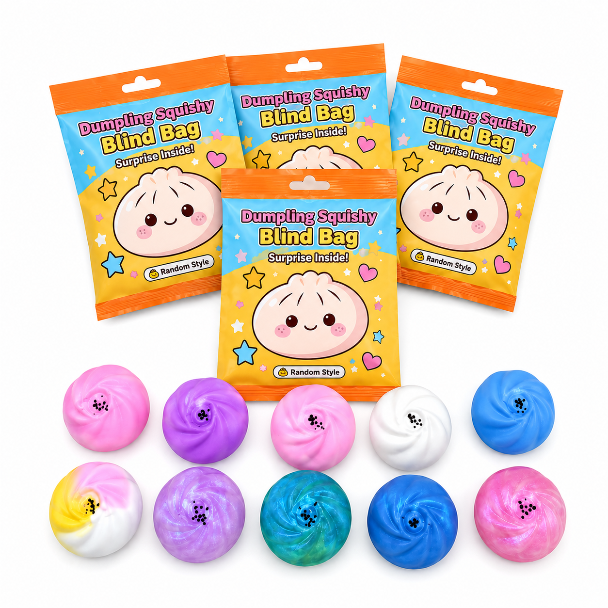 Rainbow Mystery Bun Squishy – Slow Rise Mystery Dumpling (1 Blind Bag)