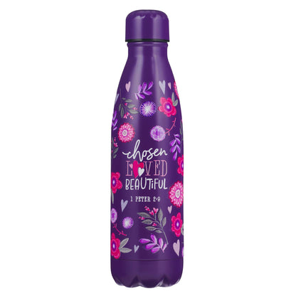 Chosen, Loved, Beautiful Stainless Steel Water Bottle – 17 oz