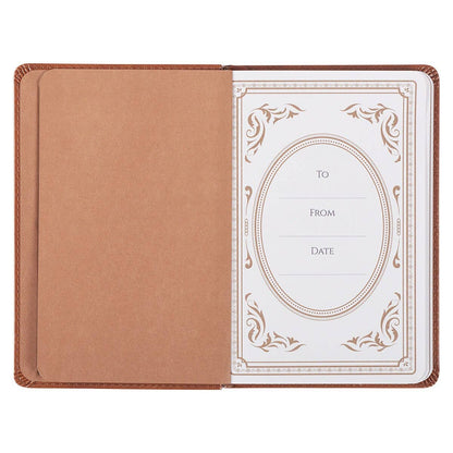 101 Devotions for Men – Tawny Brown Faux Leather Devotional