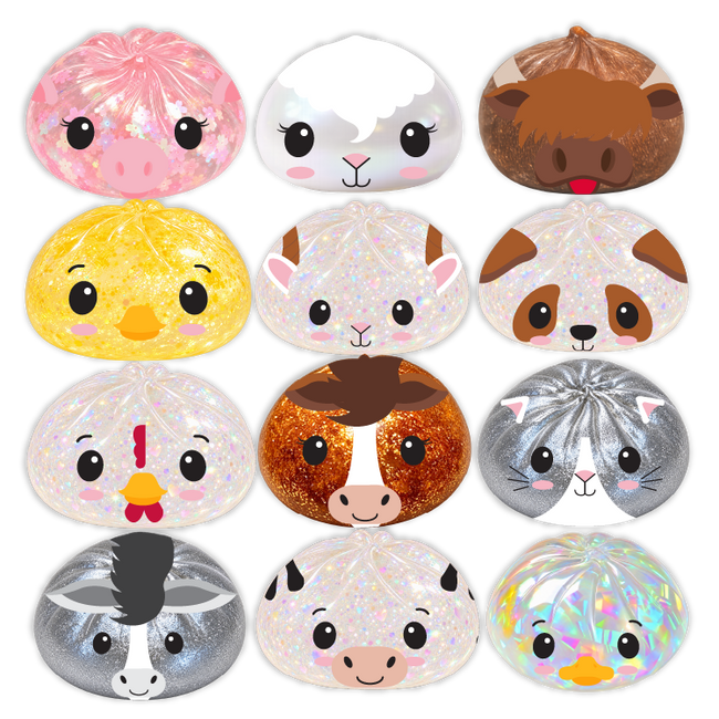Fun Doh Barnyard Dumpling | Mystery Farm Animal Squishy with Matching Steamer