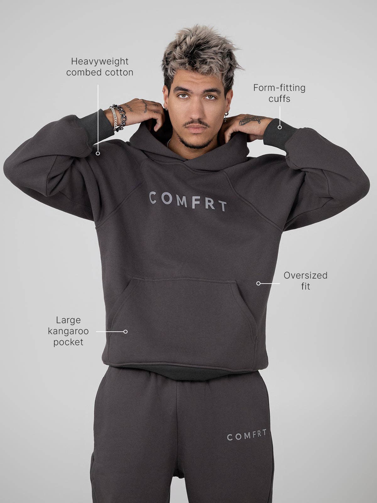 Comfrt | Tranquil Hoodie - CloudTouch™ Heavyweight Fleece Oversized Comfort Hoodie