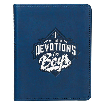 One-Minute Devotions for Boys – Blue Faux Leather Edition