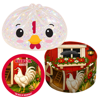 Fun Doh Barnyard Dumpling | Mystery Farm Animal Squishy with Matching Steamer