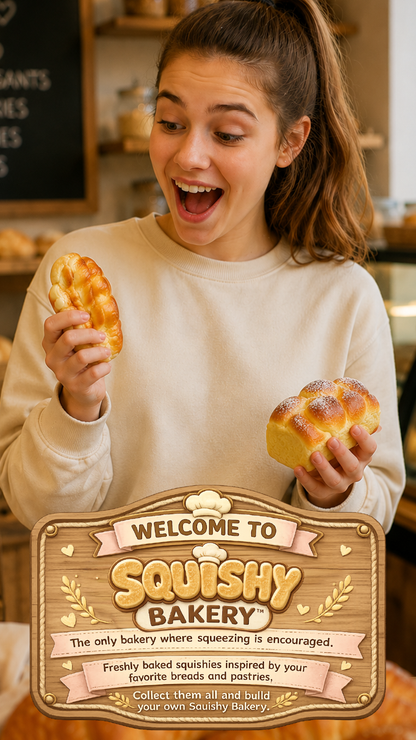 Fun Doh Bakery Slow-Rise Squishy – Kawaii Bread & Pastry Collection