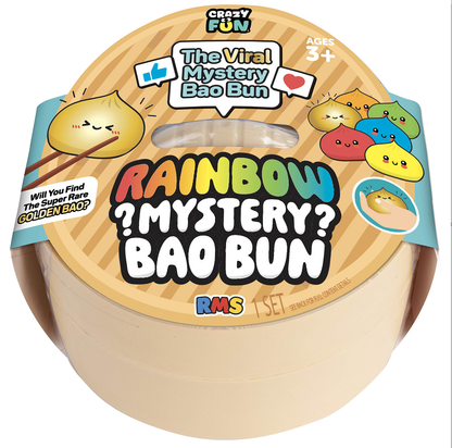 RMS Crazy Fun Mystery Bao Bun Squishy – Rare Rainbow Chase Sensory Toy