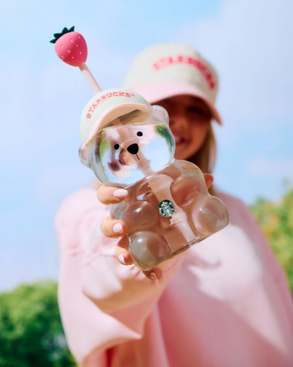 Starbucks® Pink Bearista™ Glass Cold Cup – Limited Edition Collectible