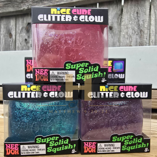 NeeDoh Nice Cube Glitter & Glow