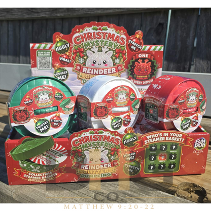 Fun Doh Christmas Mystery Reindeer Glitter Dumpling | Rare Light-Up Squishy