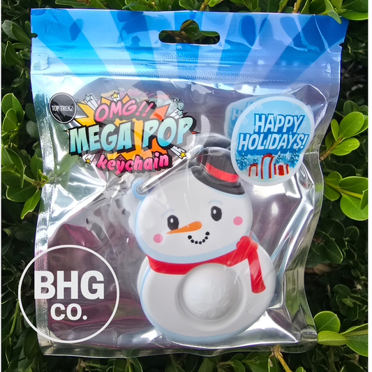 Top Trenz | OMG! Mega Pop Snowman – Single Pop Christmas Fidget Keychain