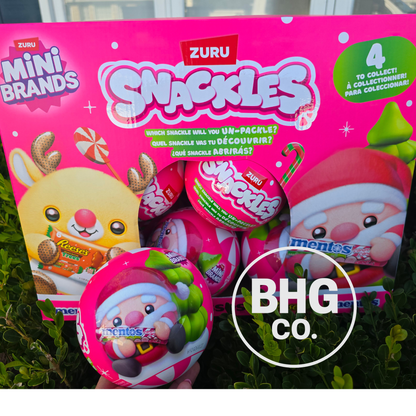 ZURU Snackles™ Mini Brands Holiday Surprise Plush – Mystery Character with Mini Snack