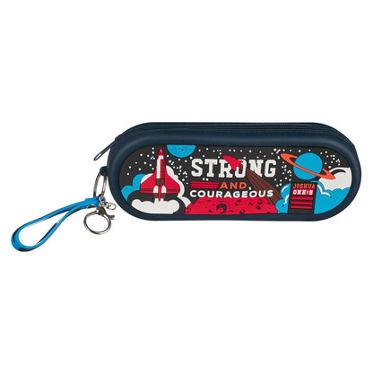 Strong & Courageous Navy Silicone Pencil Case