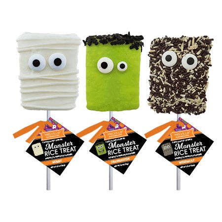 Melville | Halloween Chocolate-Dipped Rice Treat Pops 3-Pack
