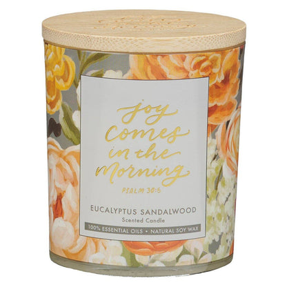Joy Comes in the Morning Eucalyptus Sandalwood Soy Candle – 4.5 oz