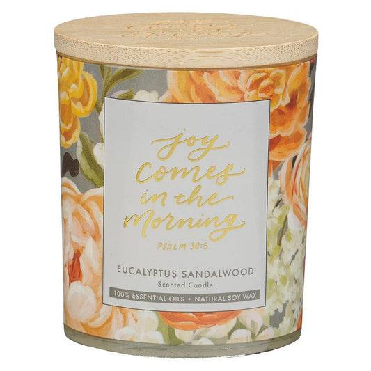 Joy Comes in the Morning Eucalyptus Sandalwood Soy Candle – 4.5 oz