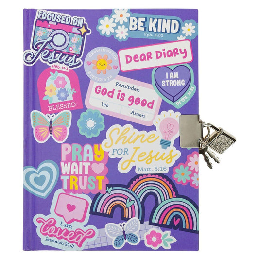 Shine for Jesus Stickers Secret Diary with Lock & Keys