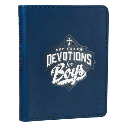 One-Minute Devotions for Boys – Blue Faux Leather Edition