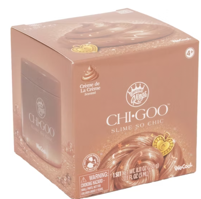 Compound Kings CHI•GOO™ Crème de La Crème Slime Jar – Rose Gold Vanilla Shimmer Slime