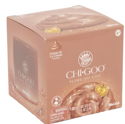Compound Kings CHI•GOO™ Crème de La Crème Slime Jar – Rose Gold Vanilla Shimmer Slime