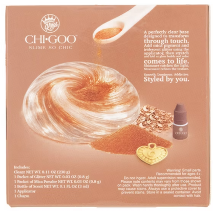 Compound Kings CHI•GOO™ Crème de La Crème Slime Jar – Rose Gold Vanilla Shimmer Slime