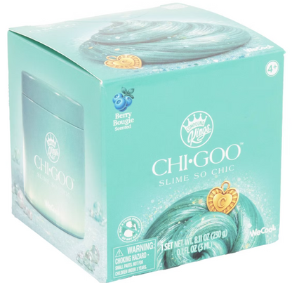 Compound Kings CHI•GOO™ Berry Boujie Slime Jar – Teal Blue Raspberry Shimmer Slime