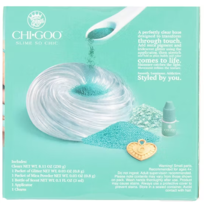 Compound Kings CHI•GOO™ Berry Boujie Slime Jar – Teal Blue Raspberry Shimmer Slime