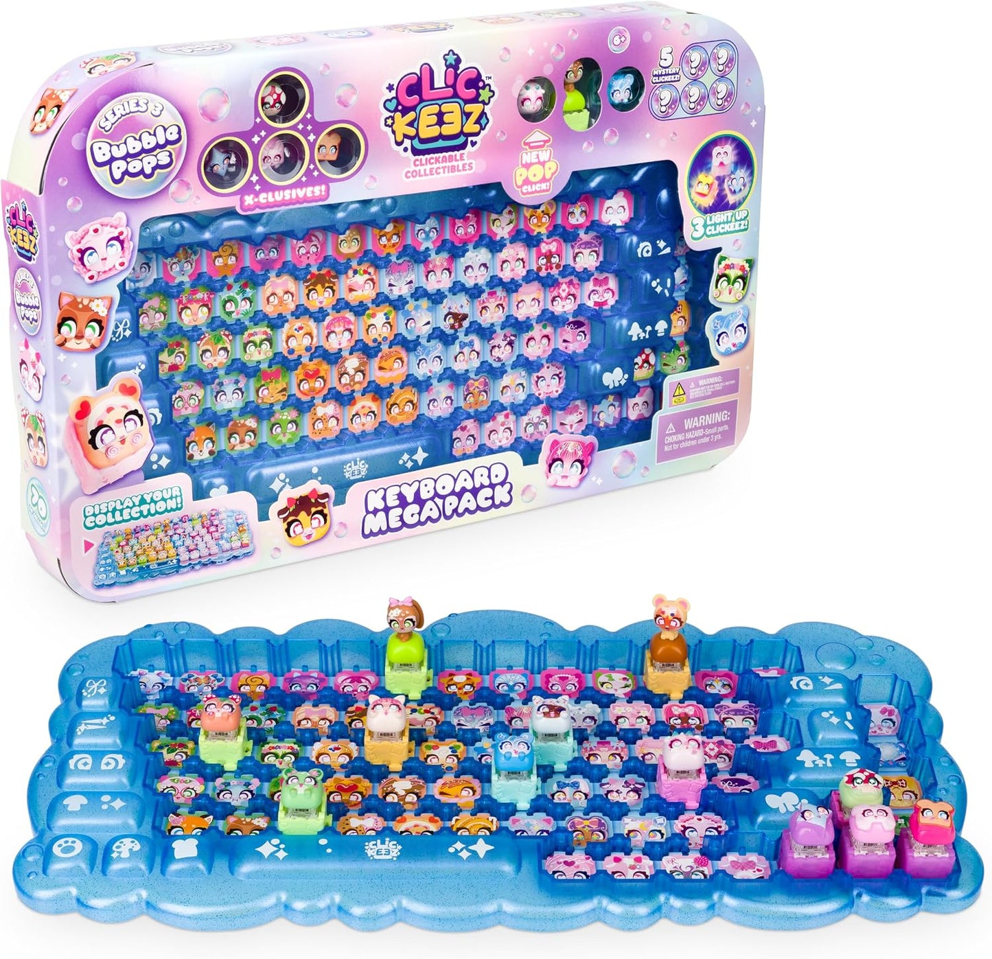 Clickeez® Series 3 Keyboard Mega Pack – 12 Collectible Bubble Pops with Keyboard Collector Case