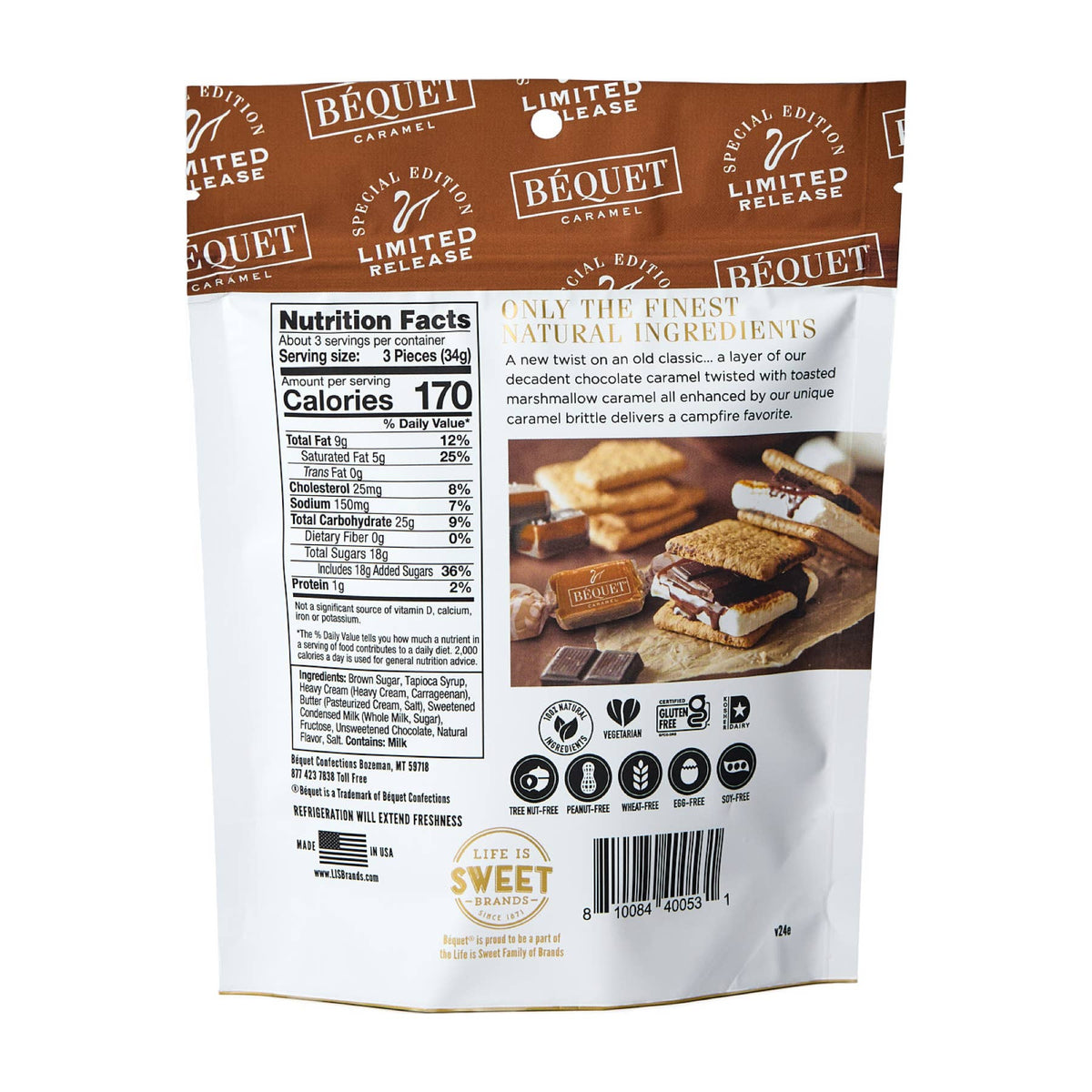 Béquet | Campfire S'mores Caramel 3.6 oz Pouch