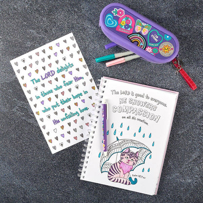 My Favorite Bible Verses Pink Wirebound Coloring Book for Girls