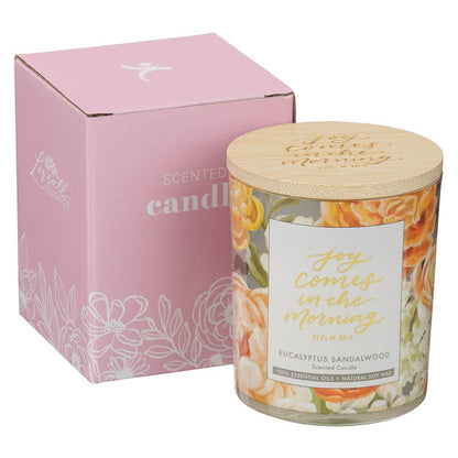 Joy Comes in the Morning Eucalyptus Sandalwood Soy Candle – 4.5 oz