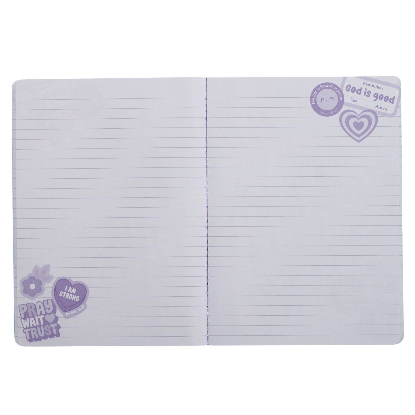 Shine for Jesus Purple Stickers Notebook