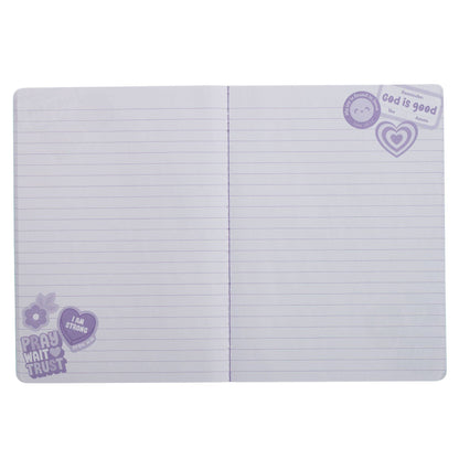 Shine for Jesus Purple Stickers Notebook