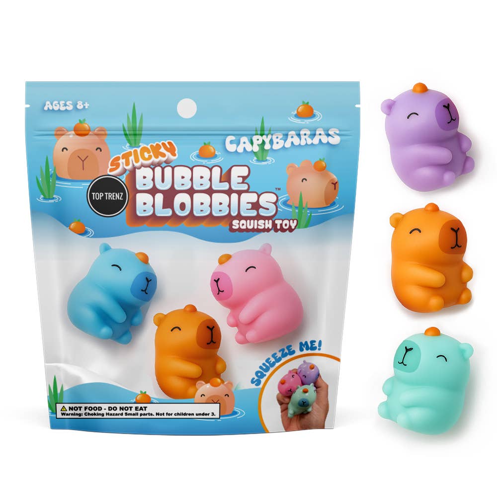 Top Trenz Sticky Bubble Blobbies | Charlie the Capybara Collection