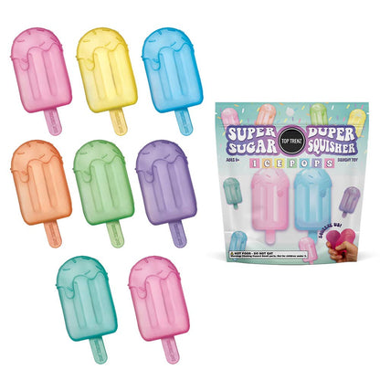 Top Trenz | Super Duper Sugar Squisher Mini Ice Pops | 2-Pack