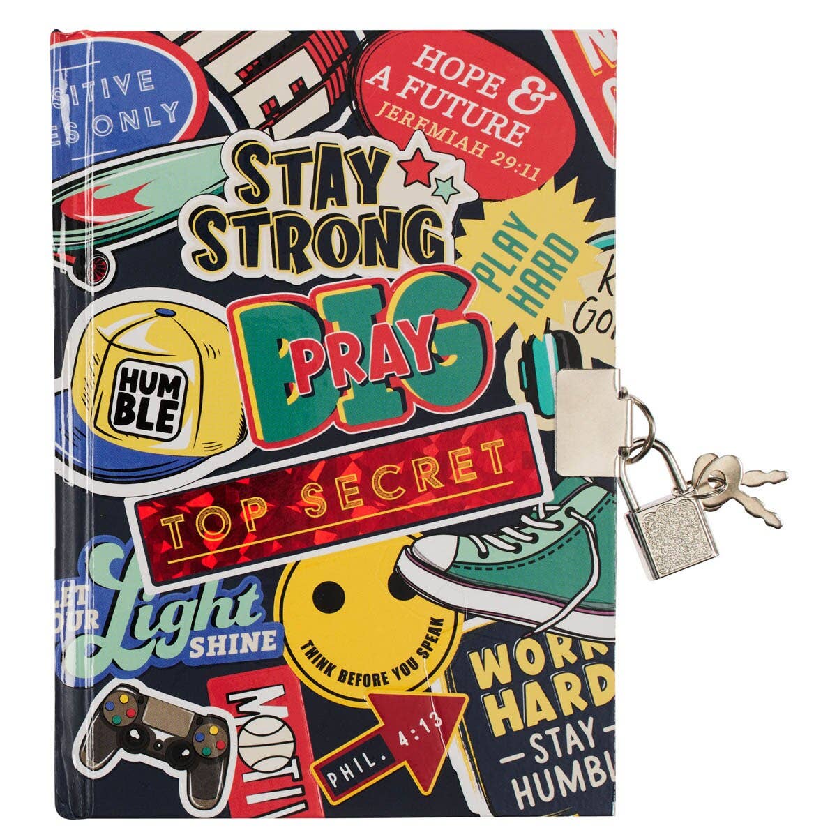 Stay Strong Secret Diary with Lock & Keys
