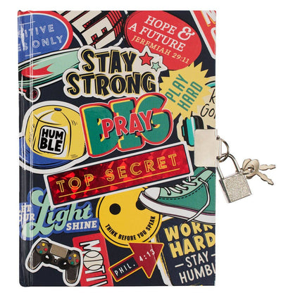 Stay Strong Secret Diary with Lock & Keys