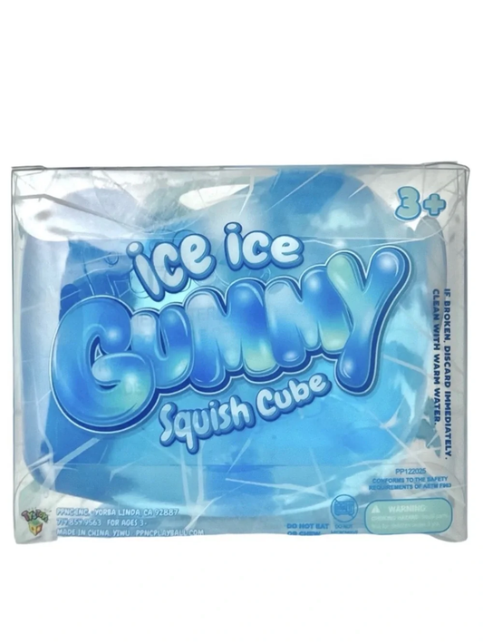 Ice Ice Gummy Squish Cube – Jumbo Blue Gummy Sensory Squishy