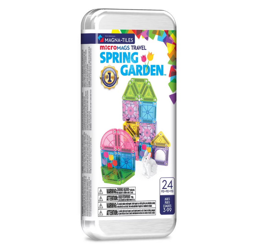 MAGNA-TILES | microMAGS Spring Garden Travel Set – 26-Piece