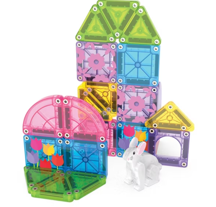 MAGNA-TILES | microMAGS Spring Garden Travel Set – 26-Piece