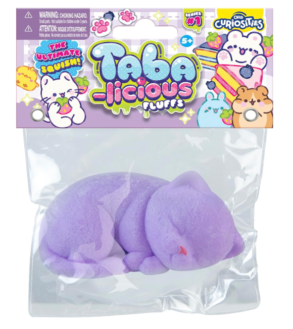 ORB Curiosities Taba-Licious Fluffs | Sleeping Kitten – Purple